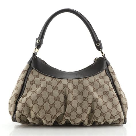 gucci abbey crystal hobo|GUCCI Crystal Monogram Medium Abbey D Ring Hobo Brown .